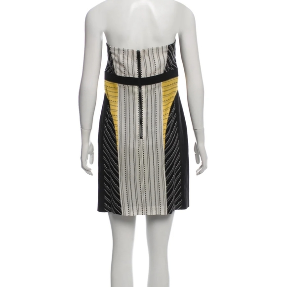 Helmut Lang Strapless Mini Dress Black & Yellow - Picture 6 of 10